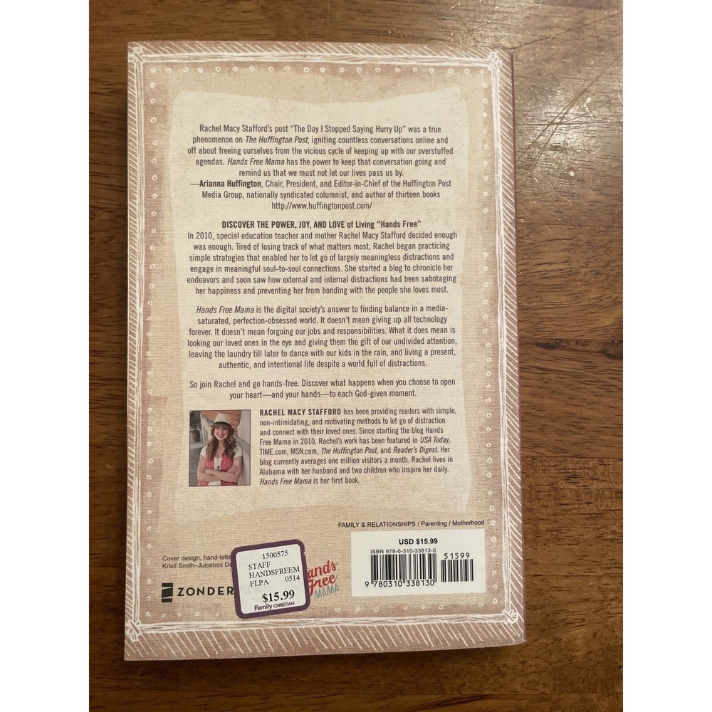 Hands Free Mama Rachel Macy Stafford A Guide on Parenting Motherhood Paperback - Picture 3 of 4